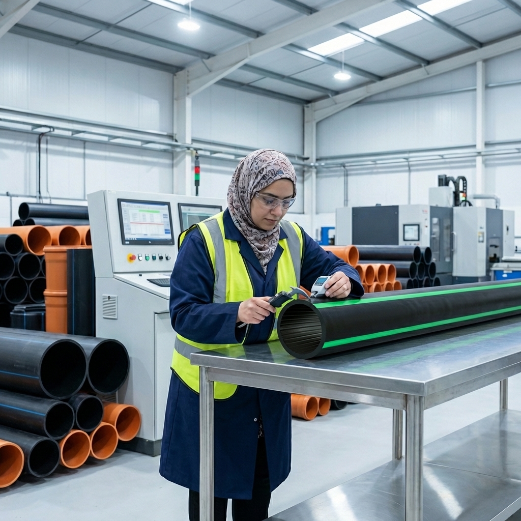 Contrôle qualité plasturgie TINMEL - tubes PEHD et PVC